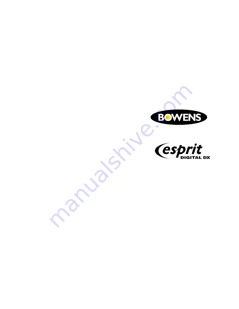 Bowens ESPRIT digital DX 250 Operating Instructions Manual Download Page 1