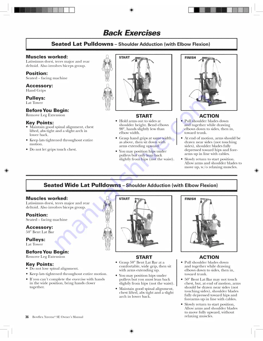 Bowflex BOWFLEX XTREME.SE Owner'S Manual Download Page 38