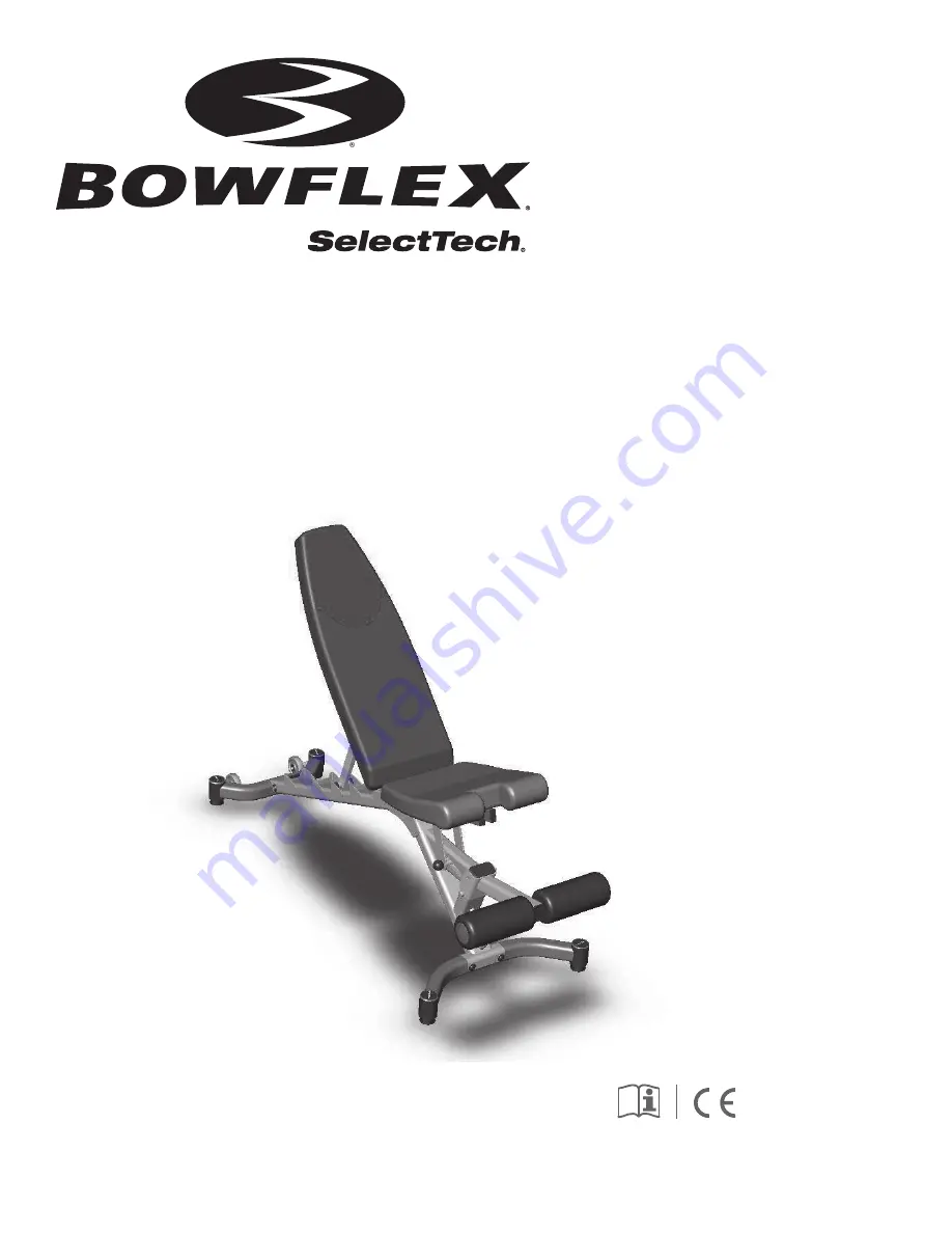 Bowflex SelectTech 5.1 Bench Assembly & Owners Manual Download Page 1