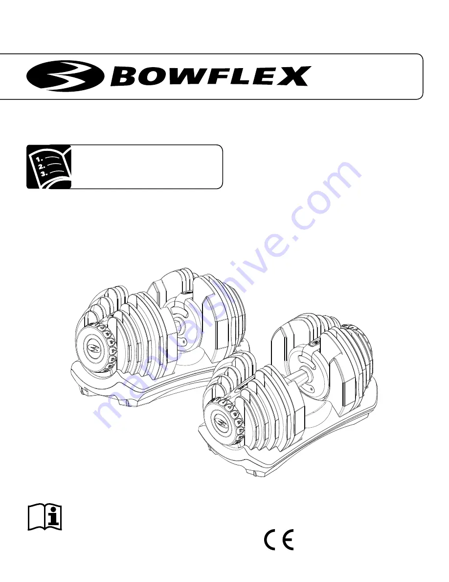 Bowflex SelectTech BD1090i Owner'S Manual And Workout Manual Download Page 1