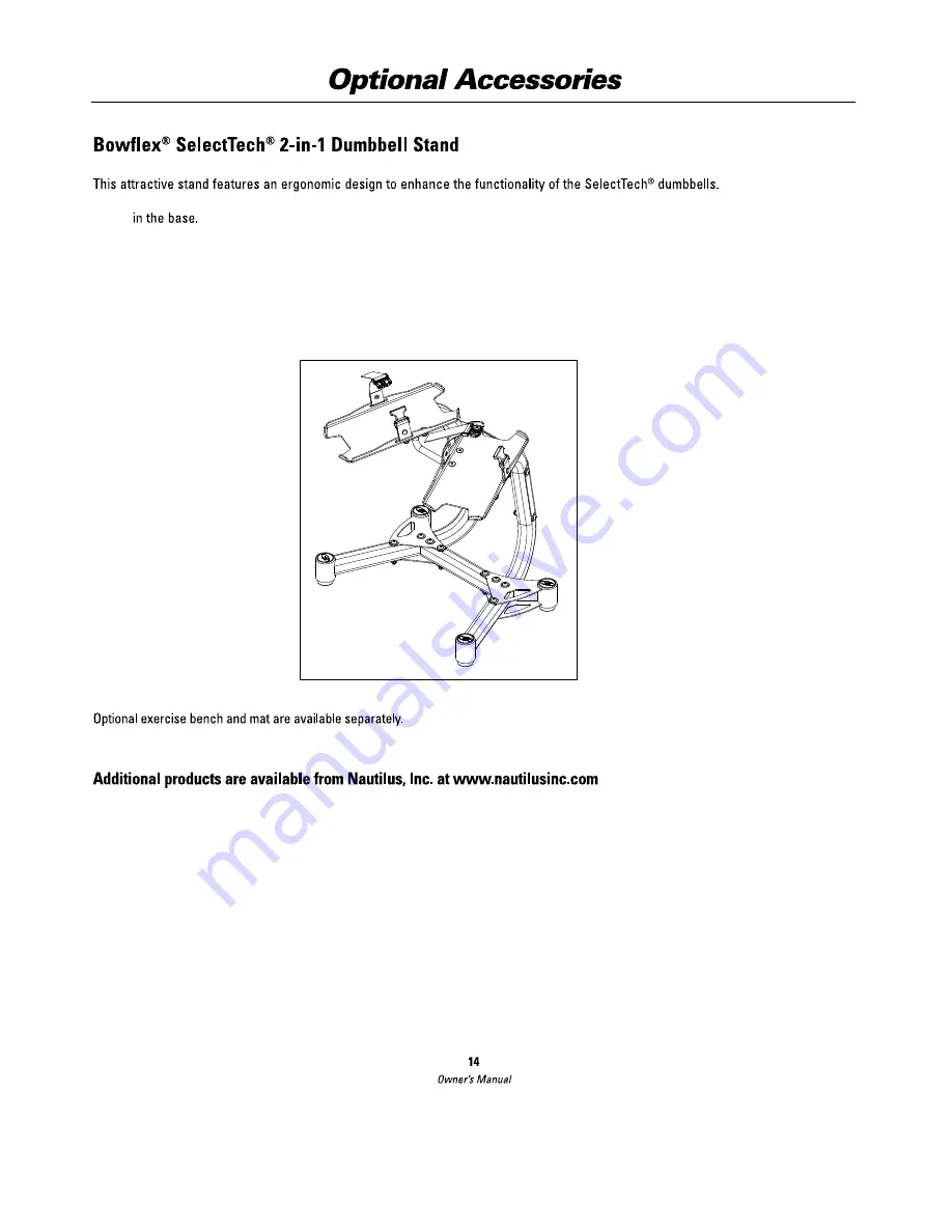 Bowflex SelectTech BD552 Owner'S Manual Download Page 14