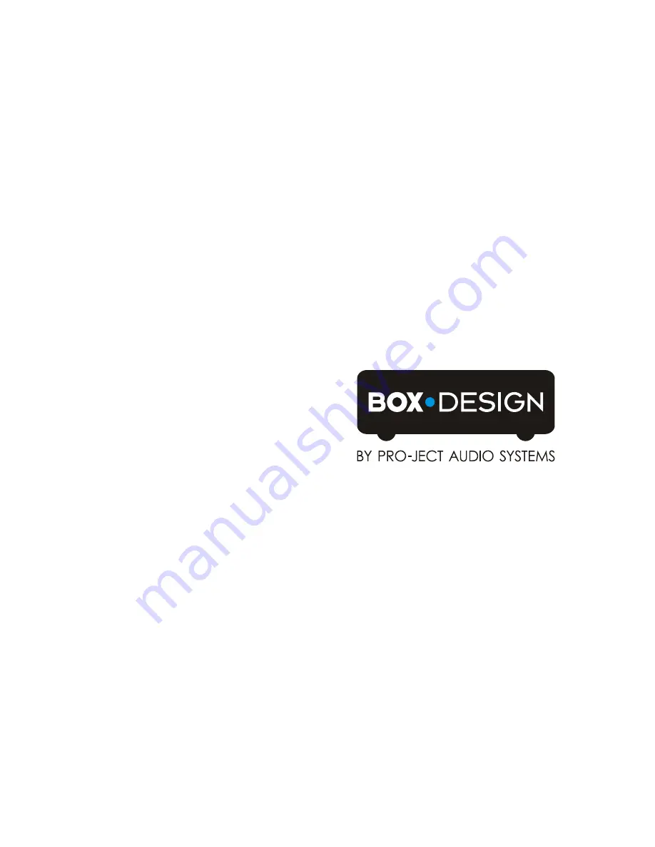 Box-Design Pro-Ject Dock Box S Fi User Instructions Download Page 1