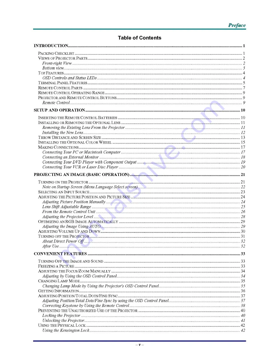 BOXLIGHT PRO7501DP User Manual Download Page 5