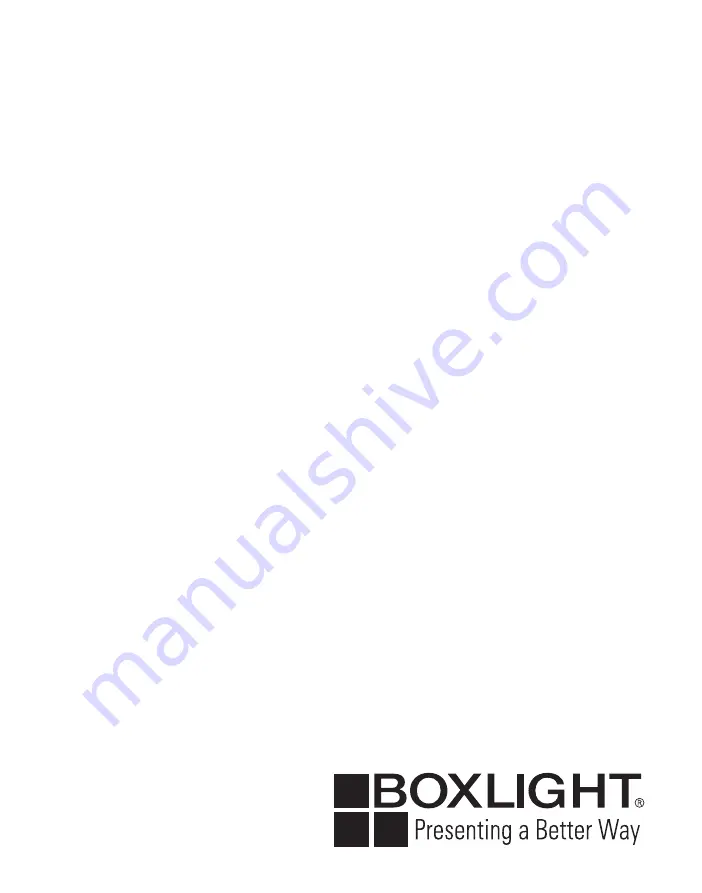 BOXLIGHT SP-50m User Manual Download Page 1