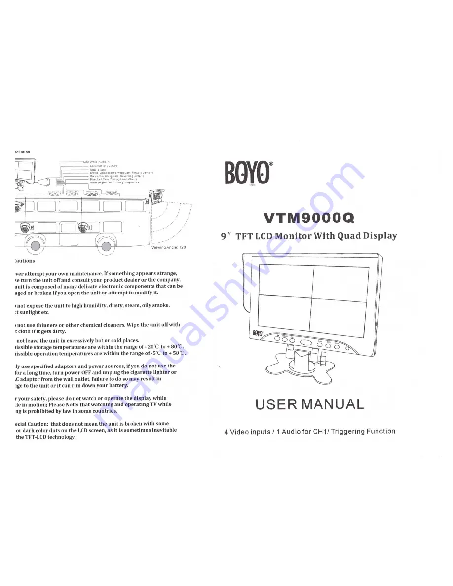 Boyo VTM9000Q Скачать руководство пользователя страница 1