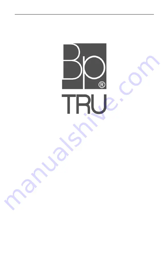 BpTRU BPM100 Manual Download Page 1