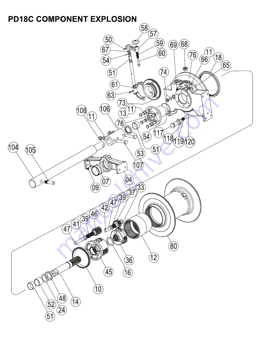 BRADEN PD18C Installation Maintenance And Service Manual Download Page 20