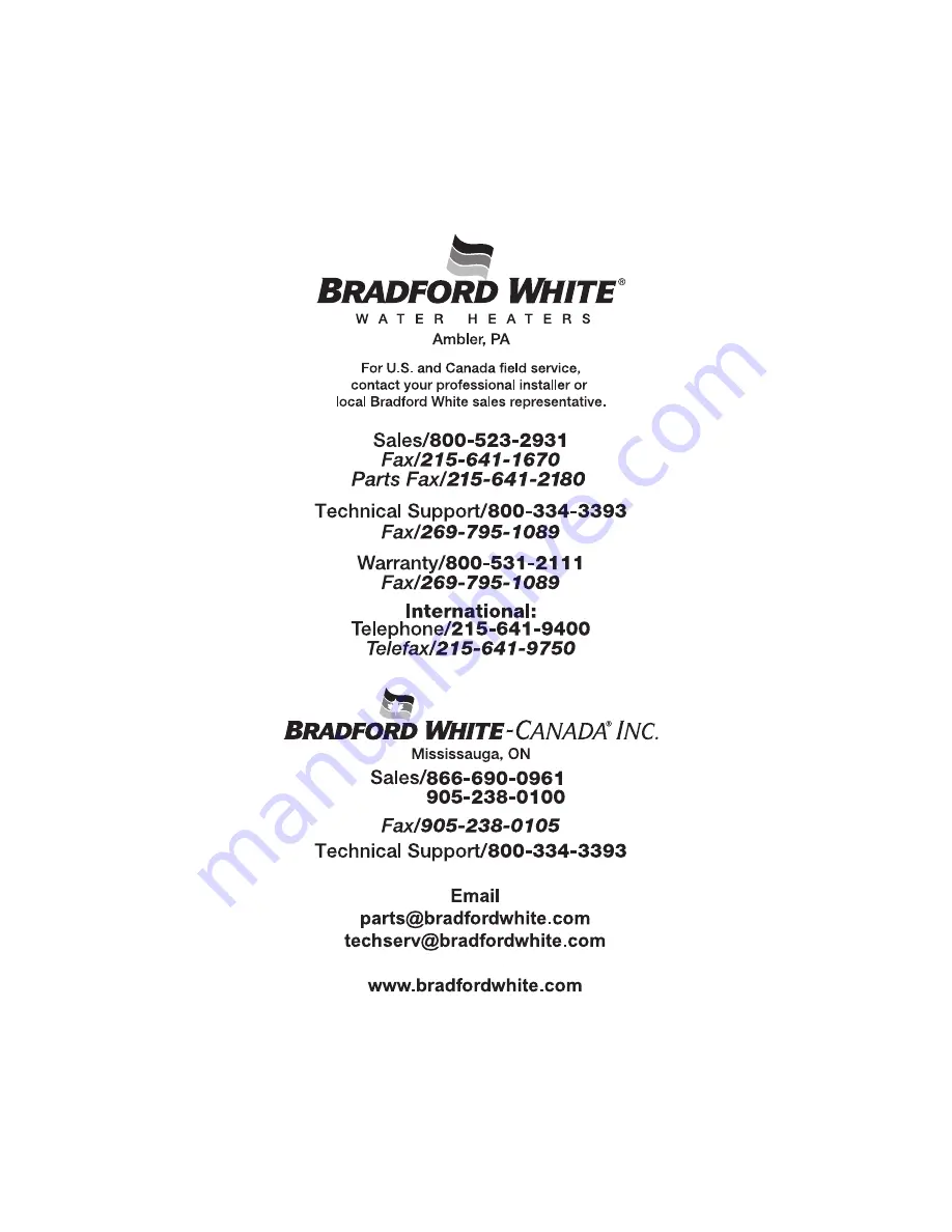 Bradford White 25X78B N Series Скачать руководство пользователя страница 28