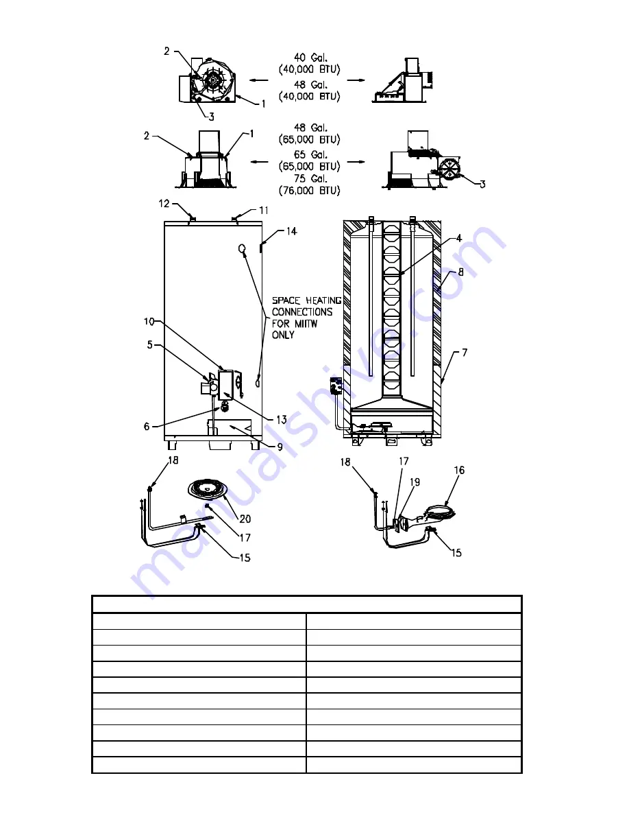 Bradford White THROUGH-THE-WALL GAS WATER HEATER Скачать руководство пользователя страница 40