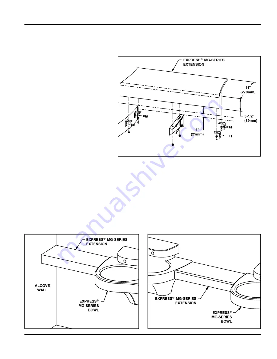 Bradley EXPRESS MG-EXT Installation Instructions Download Page 3