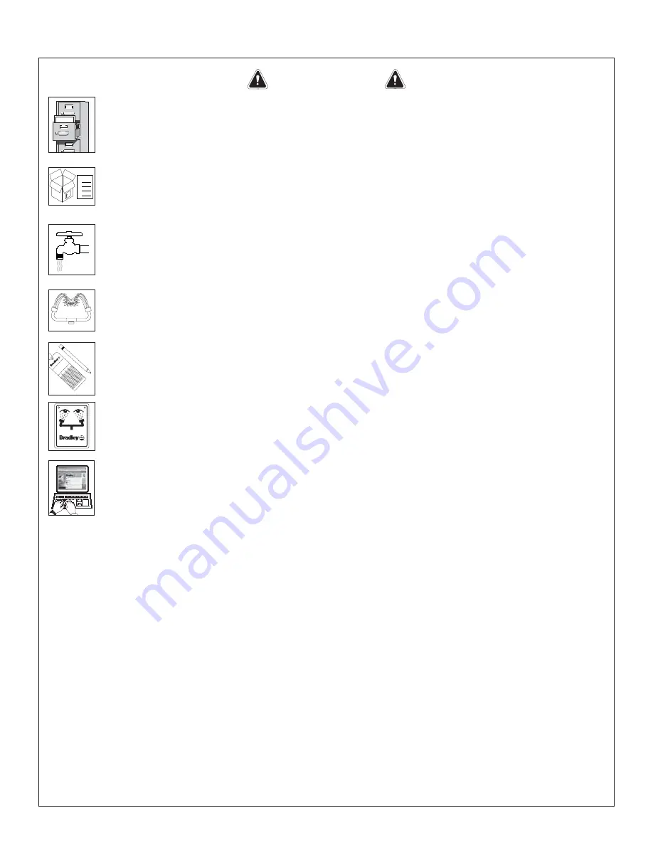 Bradley S19-310FW Installation Manual Download Page 6