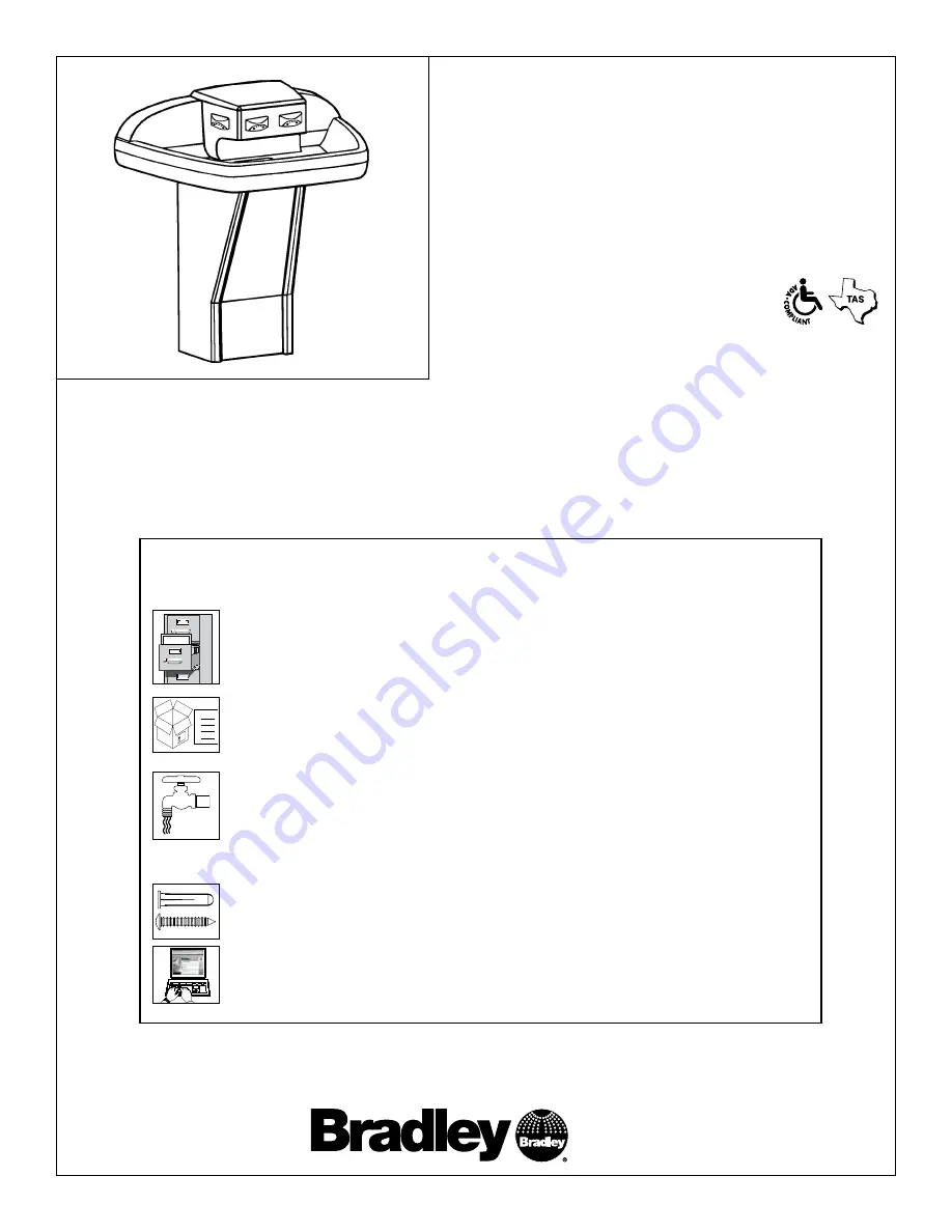 Bradley Terreon Quadra-Fount MF2944/BIR3 Installation Manual Download Page 1