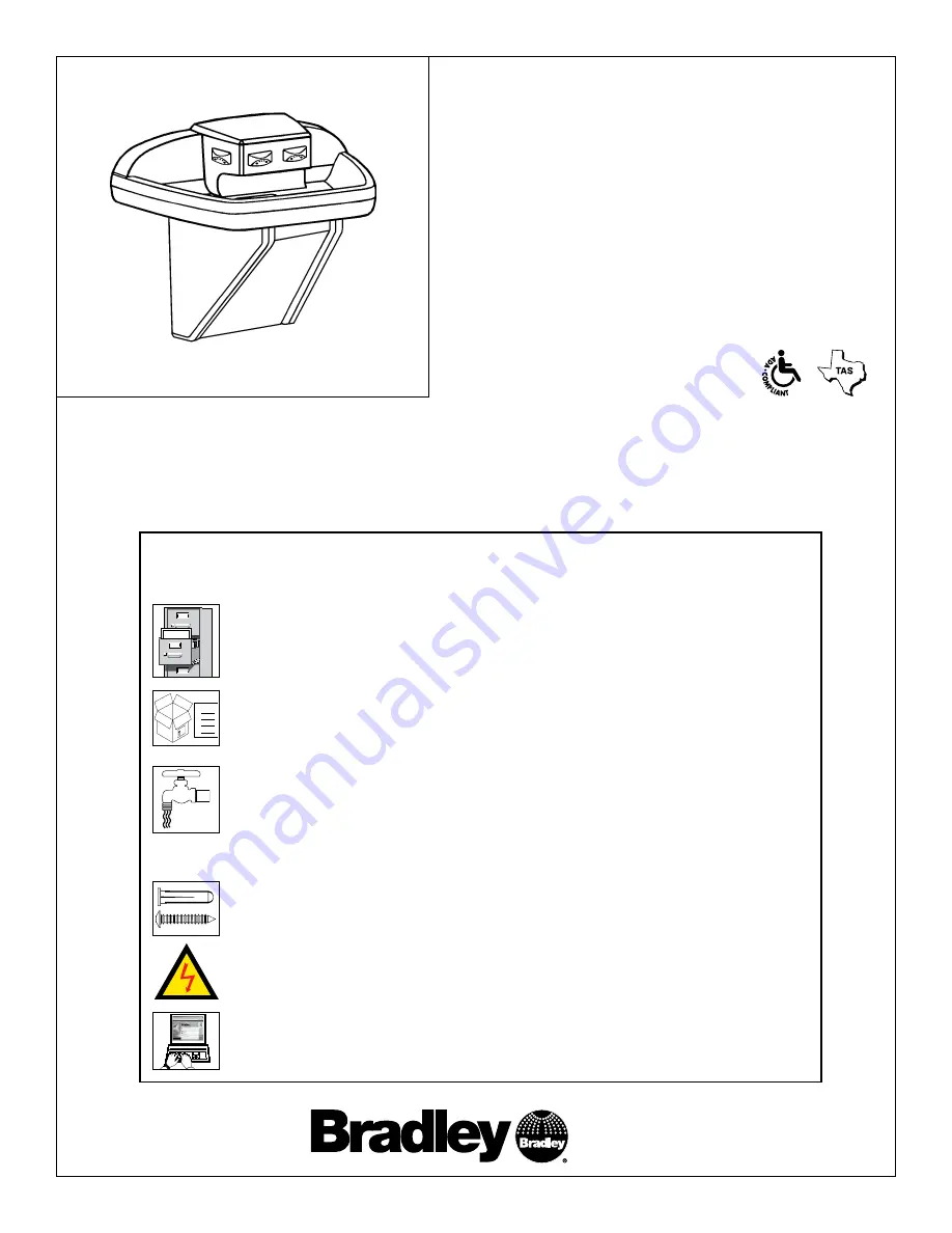 Bradley Terreon Quadra-Fount MF2949/IR Installation Manual Download Page 1