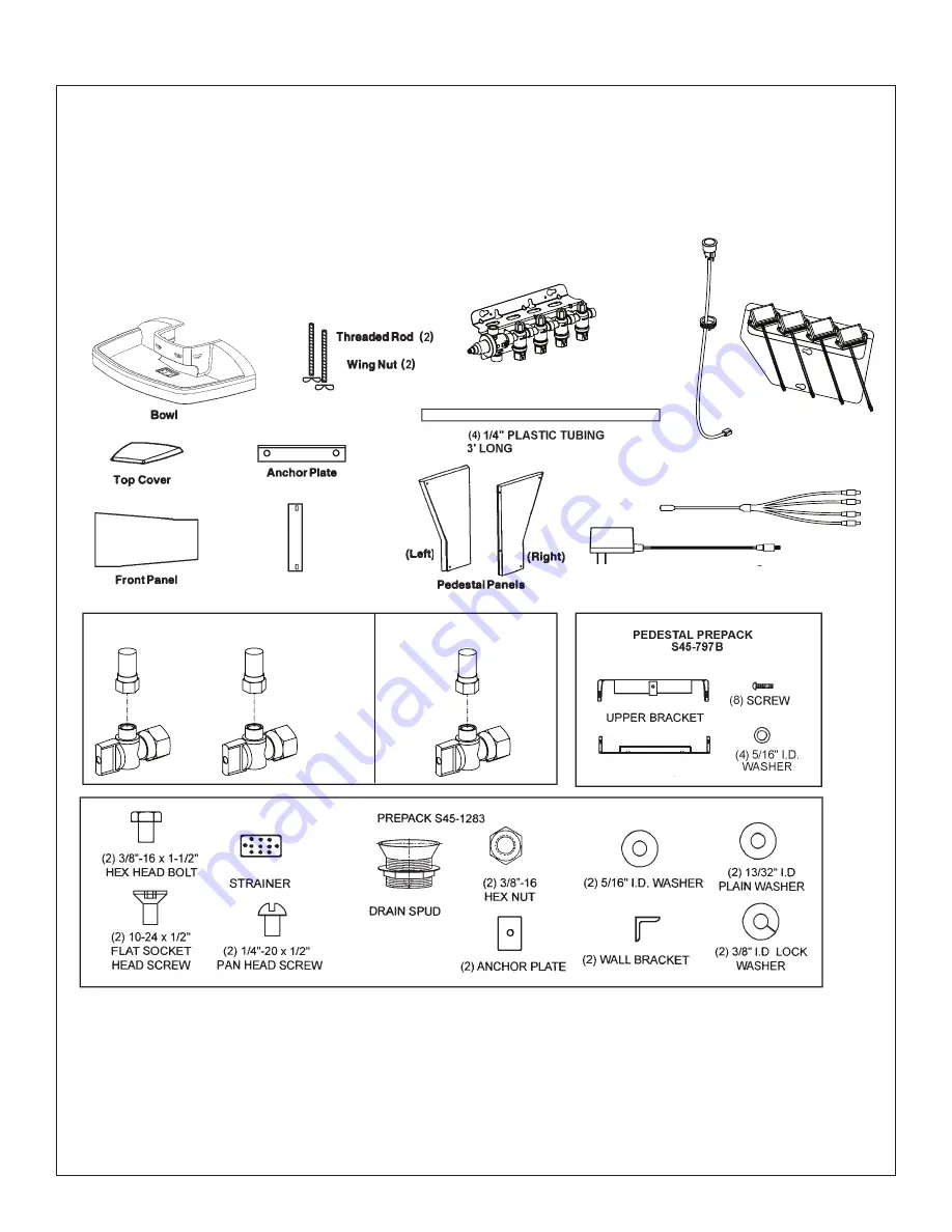 Bradley Terreon Quadra-Fount TouchTime MF2944 Installation Manual Download Page 3