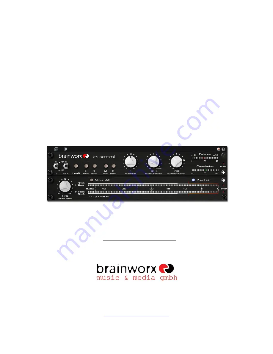 Brainworx bx_control Manual Manual Download Page 1