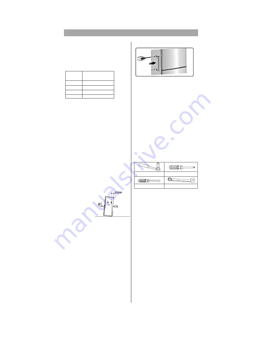 Brandt BFC504YNW-YNX Instruction Manual Download Page 11