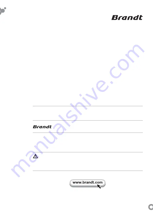 Brandt BFL2352BW Instruction Manual Download Page 3