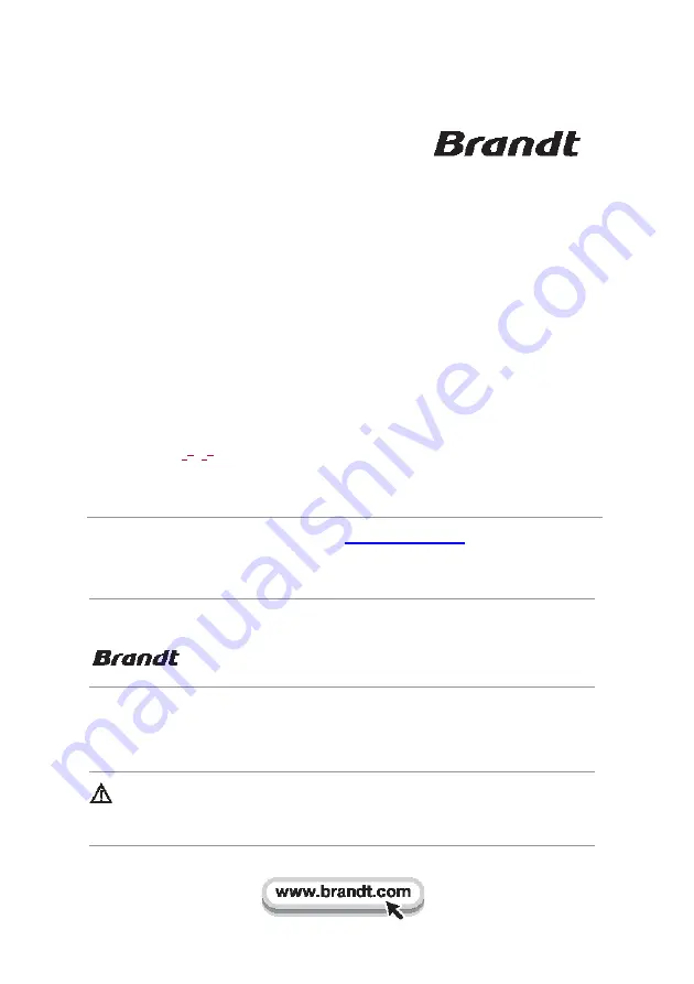 Brandt BFL484YNW Instructions For Use Manual Download Page 3