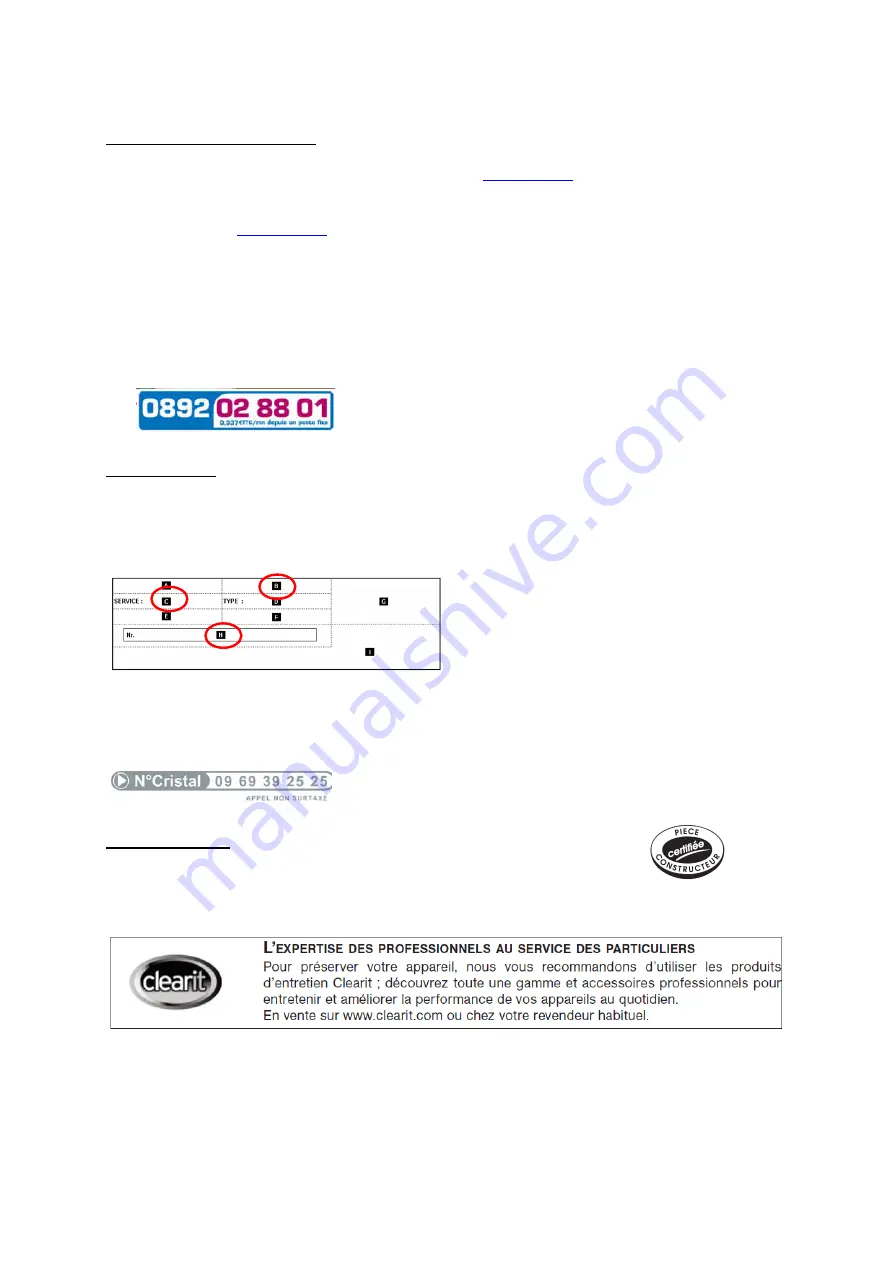 Brandt BFL484YNW Instructions For Use Manual Download Page 20