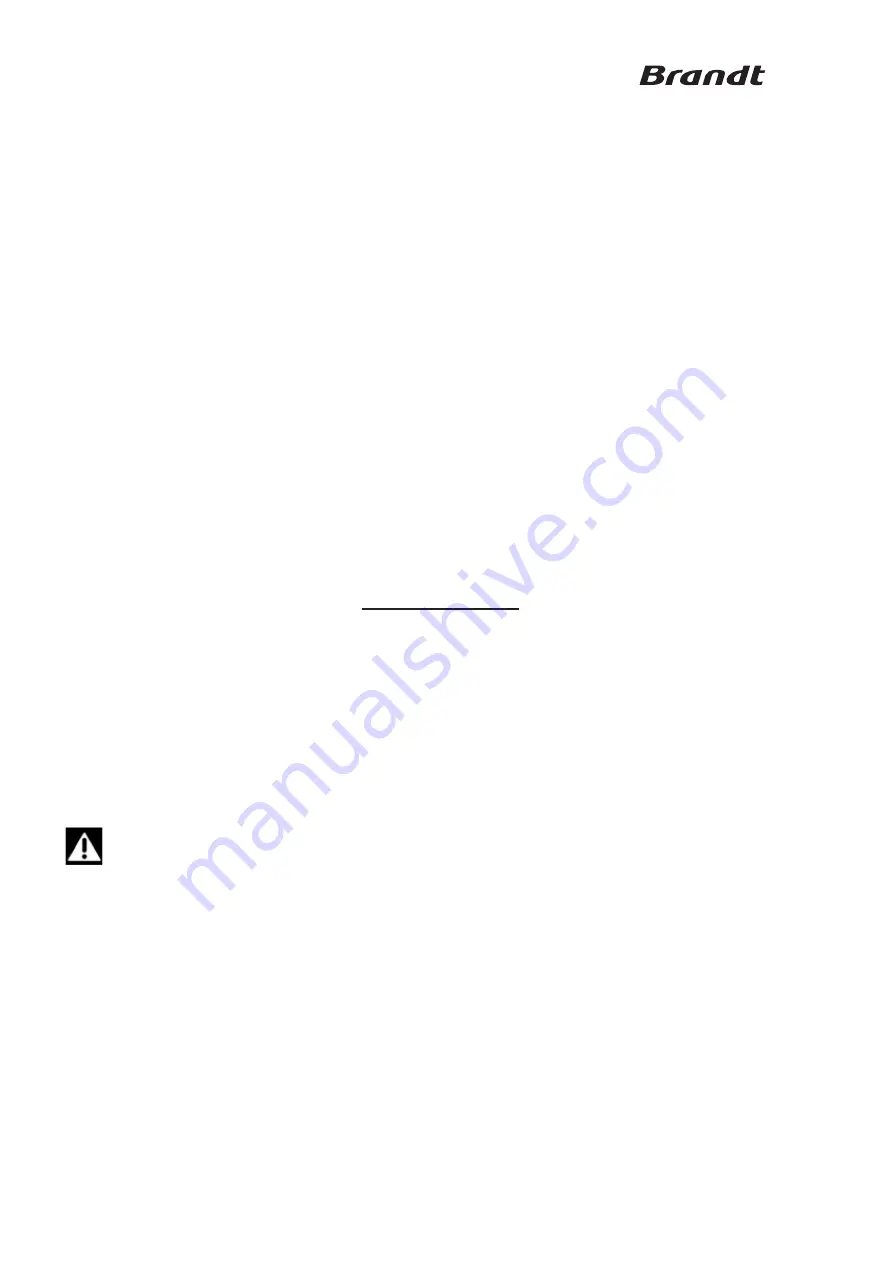 Brandt BFM870NX Instruction Manual Download Page 25