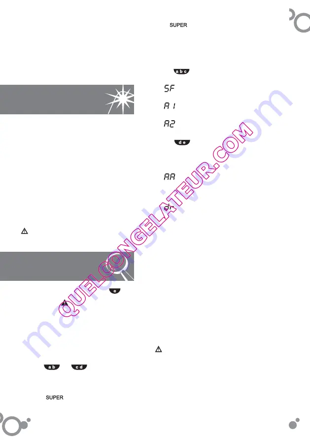 Brandt BFU28NW Instruction Manual Download Page 12