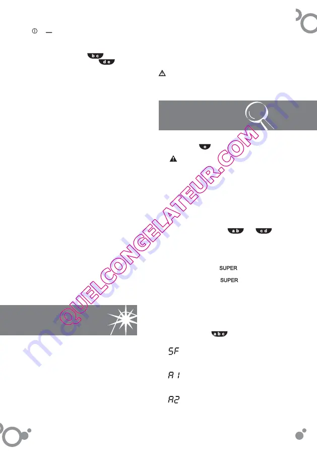 Brandt BFU28NW Instruction Manual Download Page 22