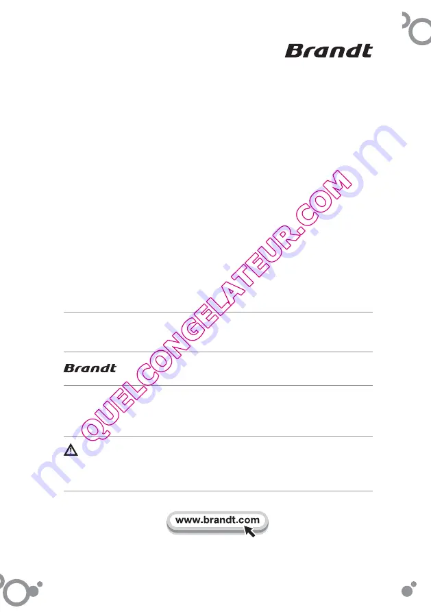 Brandt BFU28NW Instruction Manual Download Page 34