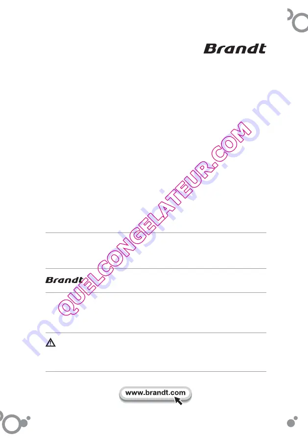 Brandt BFU28NW Instruction Manual Download Page 44