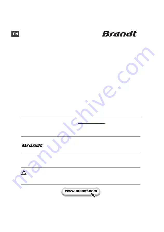 Brandt BFU4425SW Instructions For Use Manual Download Page 19