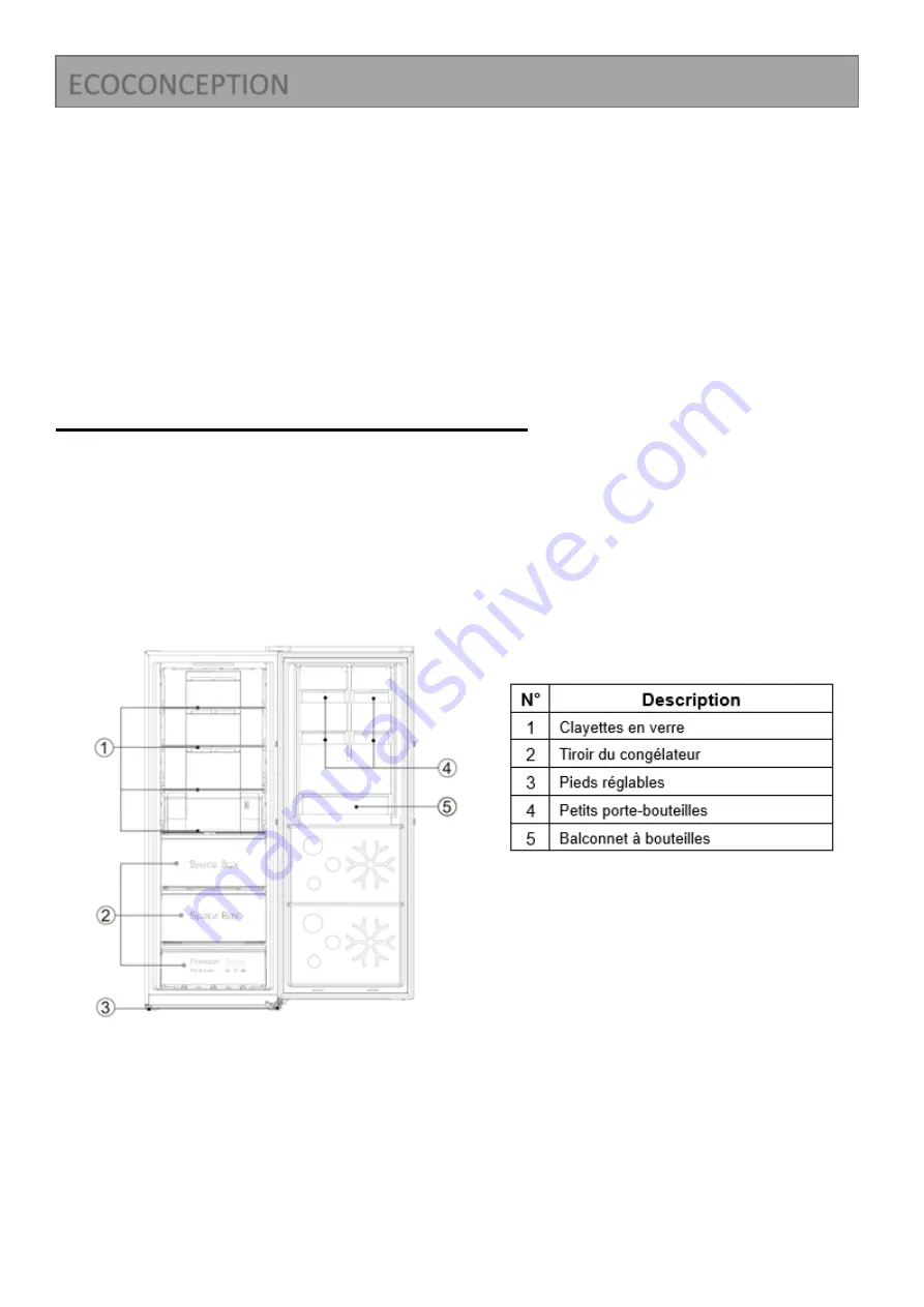 Brandt BFU971YNW Instruction Manual Download Page 8