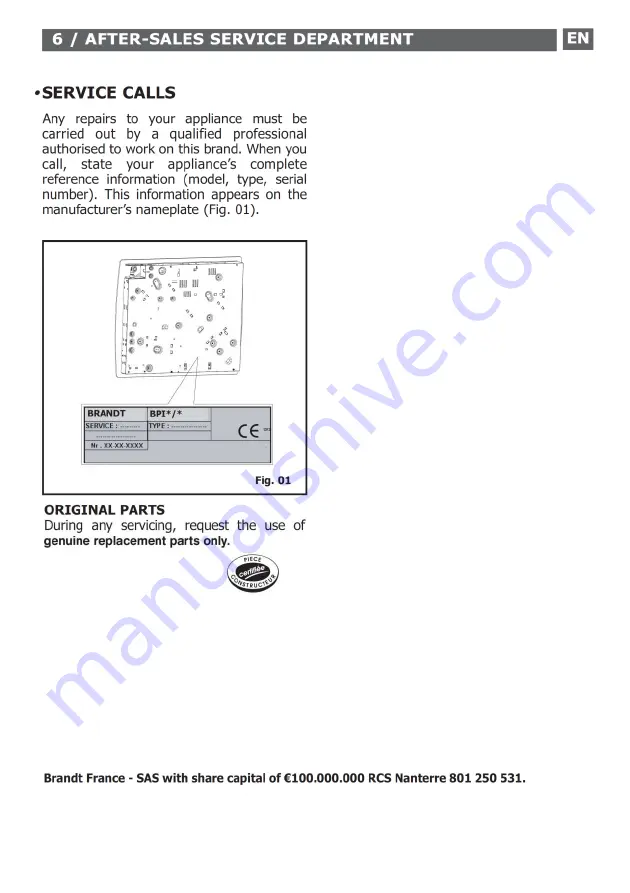 Brandt BPI6413BM Скачать руководство пользователя страница 32