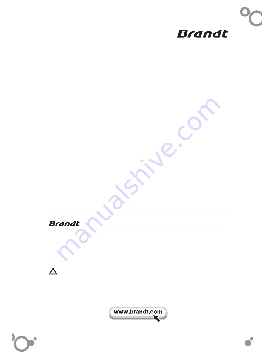 Brandt CEN28701 Instruction Manual Download Page 16