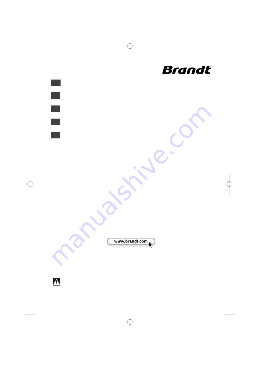 Brandt FC642 Series Manual To Installation Download Page 46