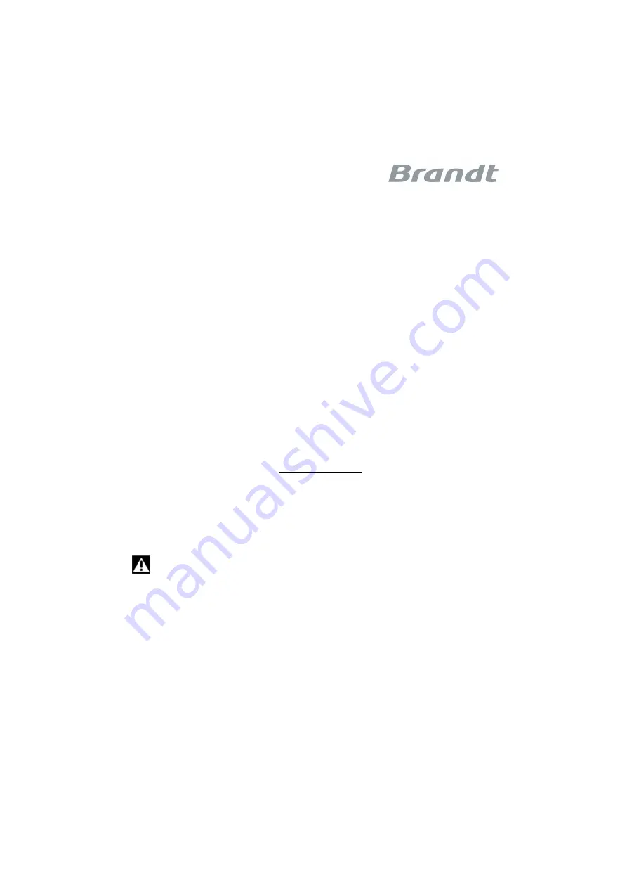 Brandt GE2302B Instruction Manual Download Page 2