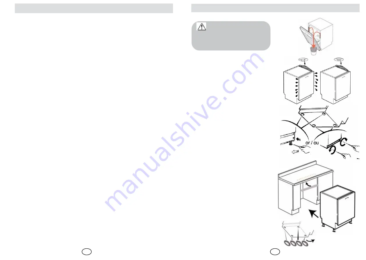 Brandt VI320BE1 Installation Instructions Manual Download Page 10