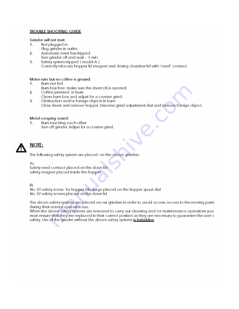 Brasilia Rossi RR45S Operation And Maintenance Manual Download Page 4