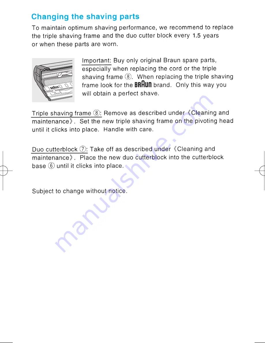 Braun 5417 Instructions For Use Manual Download Page 24