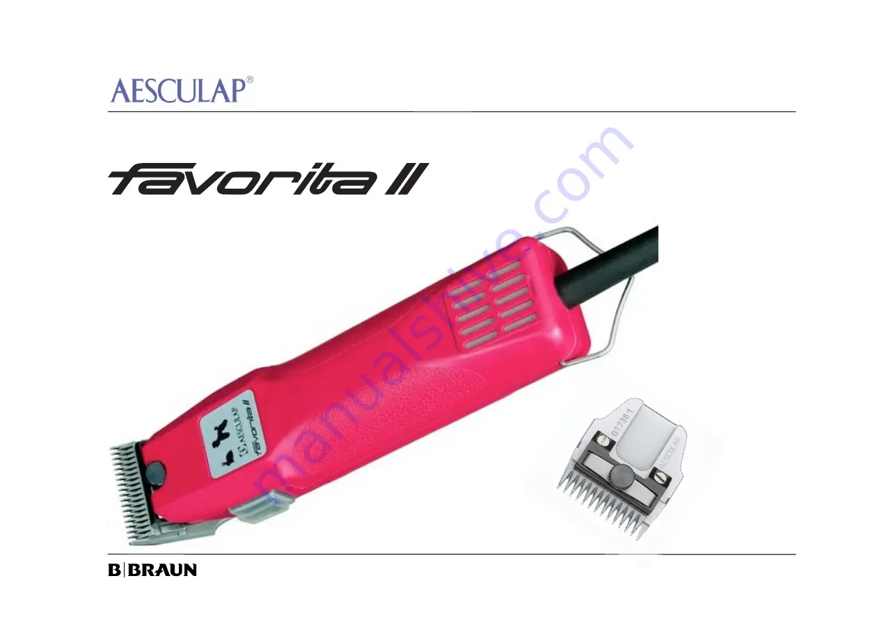 Braun Aesculap Favorita II Maintenance And Care Download Page 1