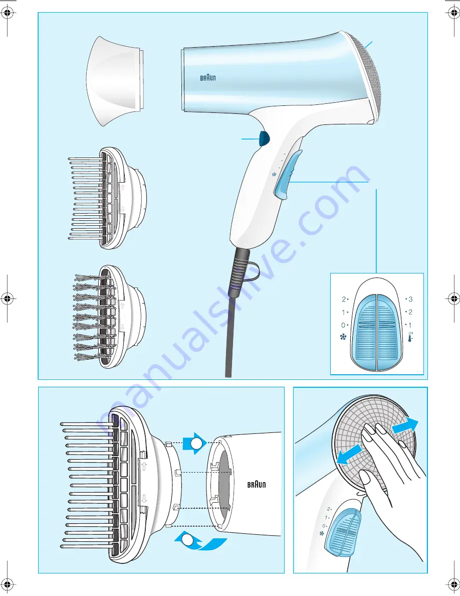 Braun C 1900 S2 Manual Download Page 3