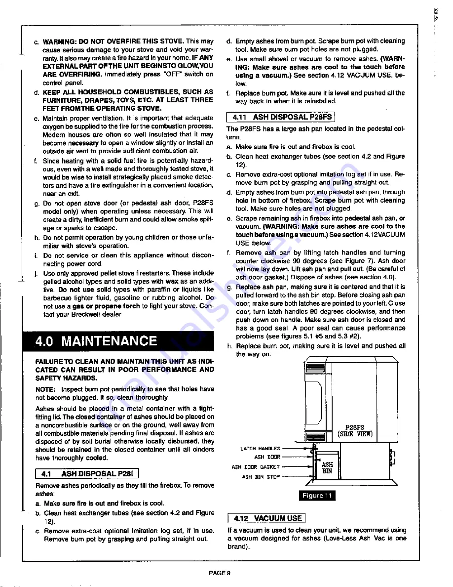 Breckwell P28FS Owner'S Manual Download Page 9