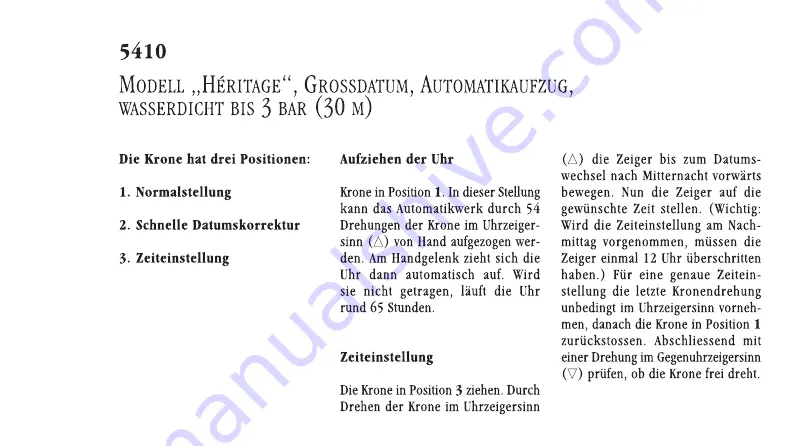 Breguet 5410BR/12/9VV Instructions For Use Manual Download Page 7