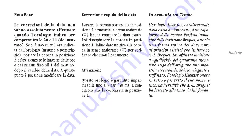 Breguet 5410BR/12/9VV Instructions For Use Manual Download Page 10