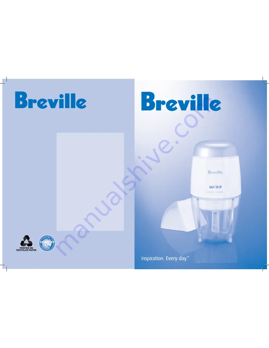 Breville BFP50 Instructions And Recipes Manual Download Page 1