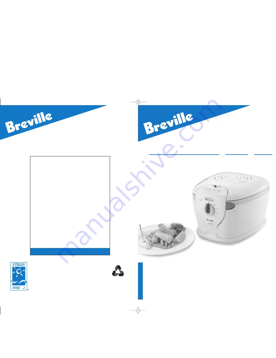 Breville DFY25 Instructions For Use Manual Download Page 1