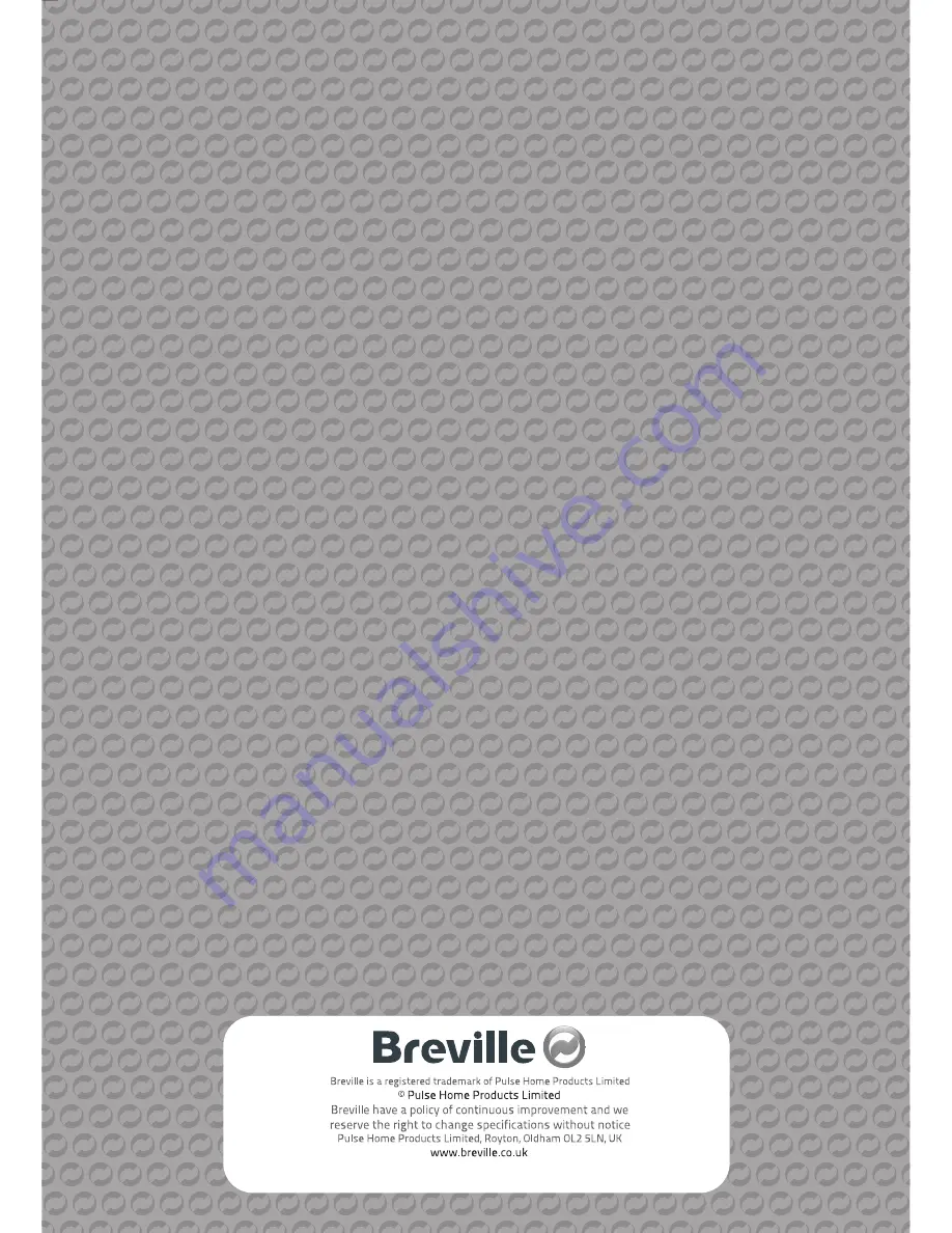 Breville VDF073 Скачать руководство пользователя страница 20