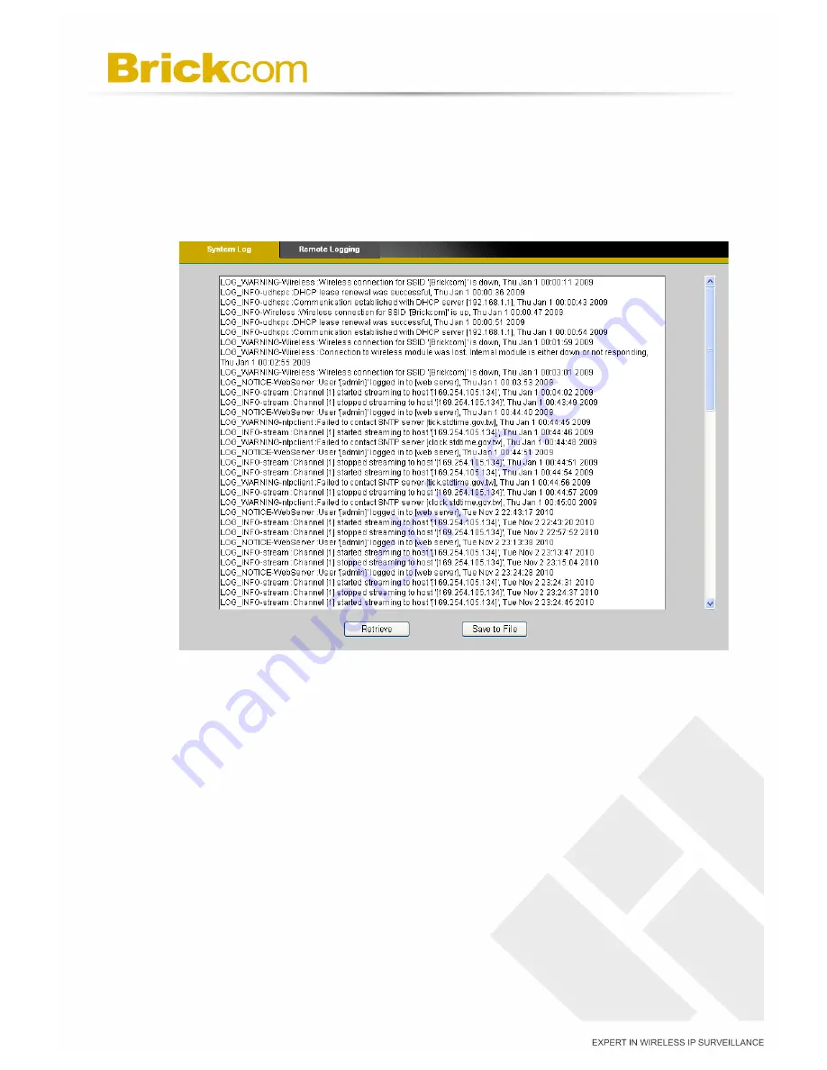 Brickcom PZ-040 12 Series User Manual Download Page 66