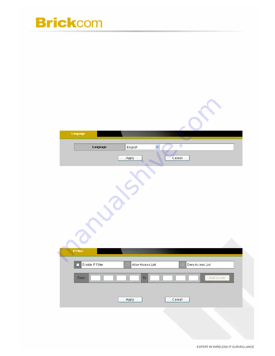 Brickcom PZ-040 12 Series User Manual Download Page 71