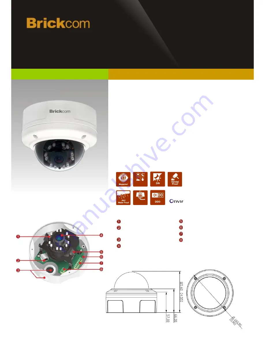 Brickcom VD-131Af Specifications Download Page 1