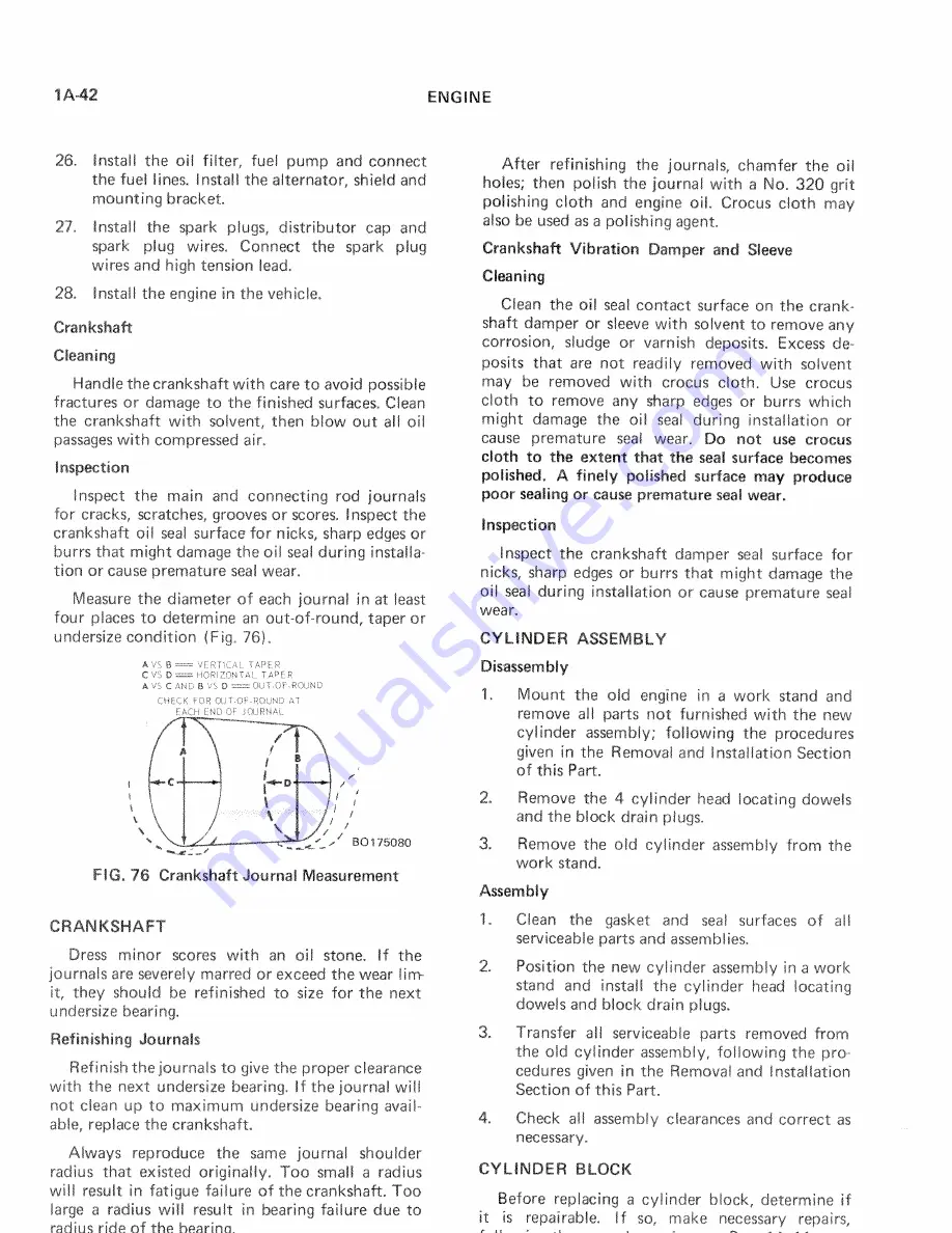 Bricklin SV-1 1975 Service Manual Supplement Download Page 45