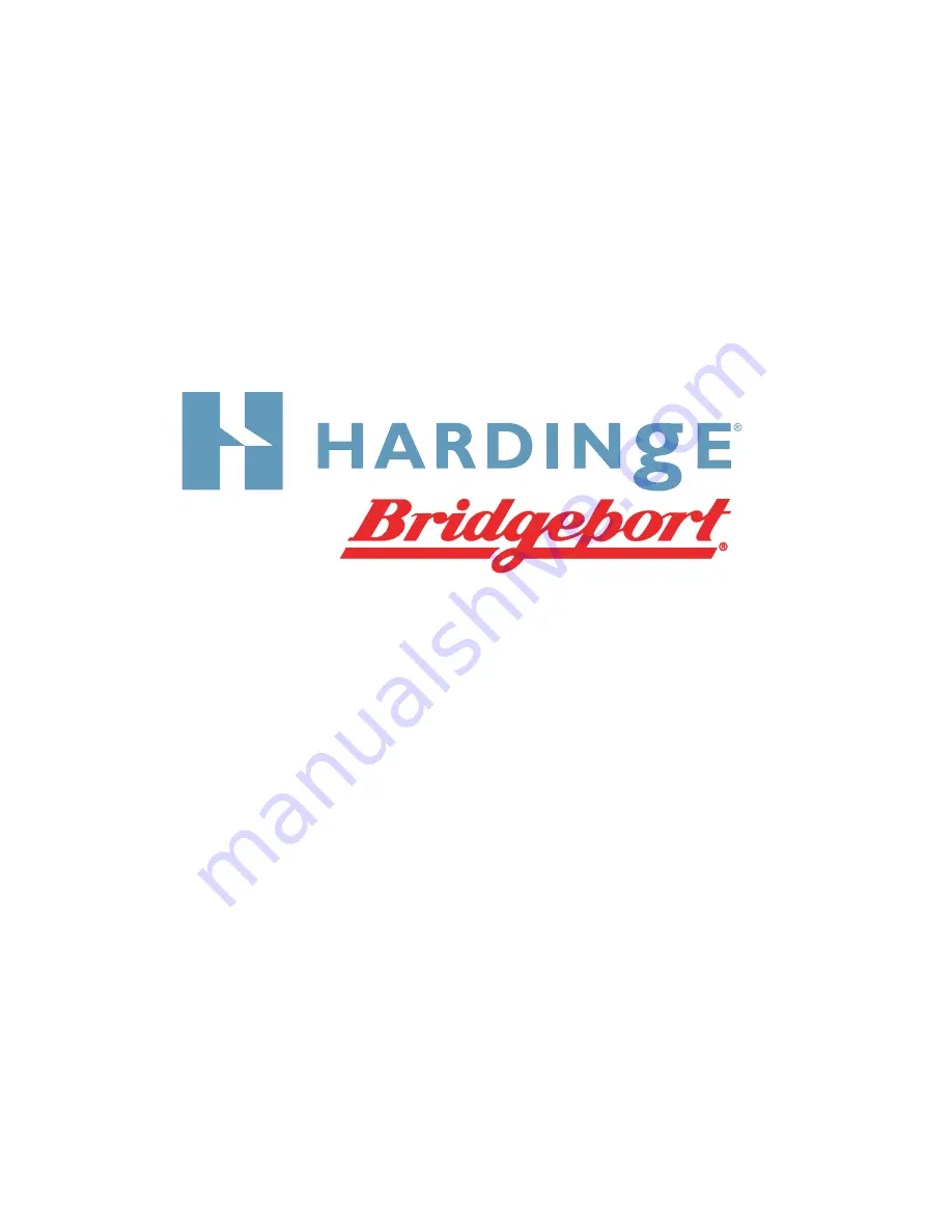 Bridgeport Hardinge 1 Series Installation Operation & Maintenance Download Page 16